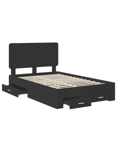 Struttura del letto Nero 135 x 190 cm Legno multistrato