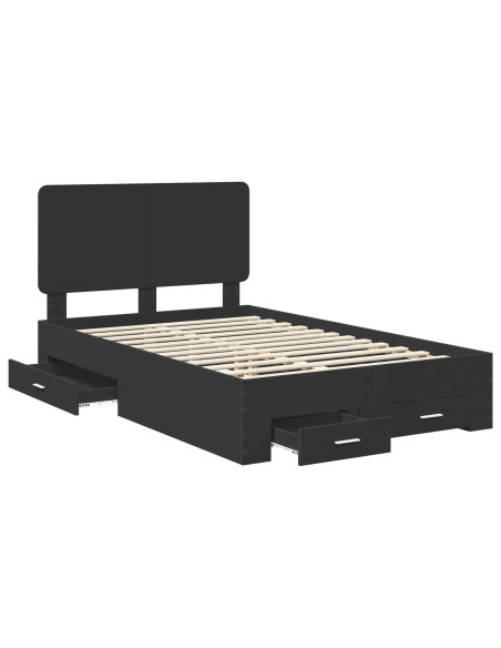 Struttura del letto Nero 135 x 190 cm Legno multistrato