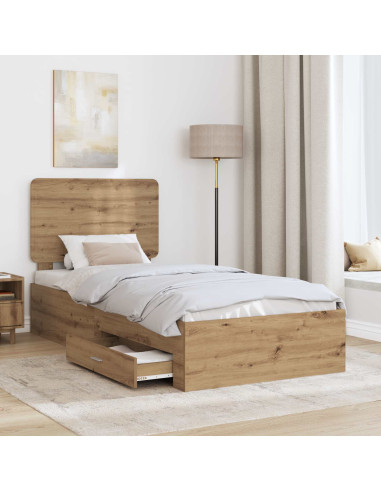 Struttura del letto Rovere artigianale 100 x 200 cm