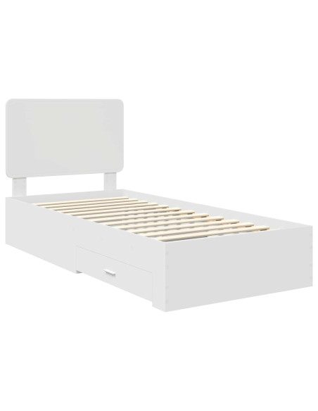 Struttura del letto Bianco 90 x 190 cm Legno multistrato