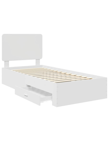 Struttura del letto Bianco 90 x 190 cm Legno multistrato