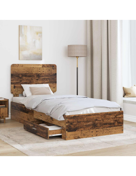 Struttura del letto Legno vecchio 90 x 190 cm Legno multistrato