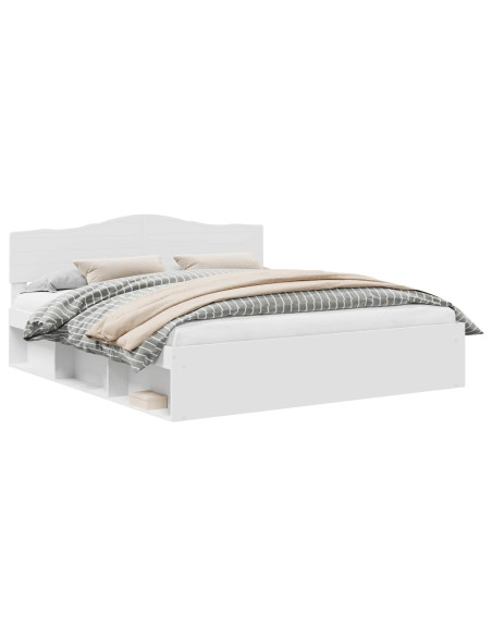 Struttura del letto Bianco 180 x 200 cm Pino massello