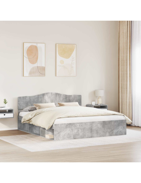 Struttura del letto Calcestruzzo 180 x 200 cm Pino massello