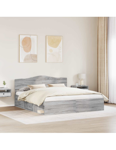 Struttura del letto Grigio Sonoma 180 x 200 cm Pino massello