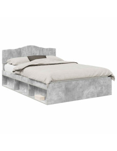Struttura del letto Grigio Concretè 150 x 200 cm Pino massello 2