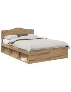 Struttura del letto Rovere Artigianale 140 x 190 cm 2