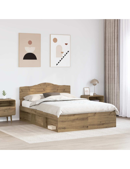 Struttura del letto Rovere Artigianale 140 x 190 cm