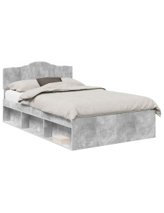 Struttura del letto Calcestruzzo 120 x 190 cm Pino massello 2