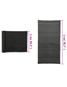 Rete per Privacy in HDPE 2x25 m Nera