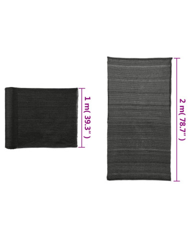 Rete per Privacy in HDPE 2x25 m Nera
