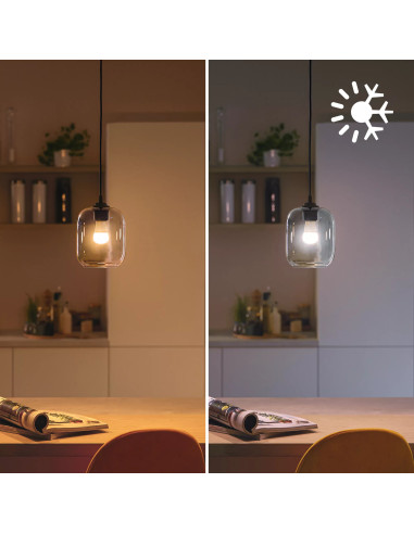 Philips LED Lampadina Smart Dimmerabile Luce Bianca o Colorata Attacco E14 40WSfera