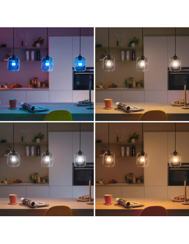 Philips LED Lampadina Smart Dimmerabile Luce Bianca o Colorata Attacco E14 40WSfera
