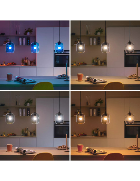 Philips LED Lampadina Smart Dimmerabile Luce Bianca o Colorata Attacco E14 40WSfera