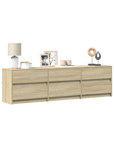 Mobile Porta TV con LED Rovere Sonoma 180x34x50cm in Truciolato