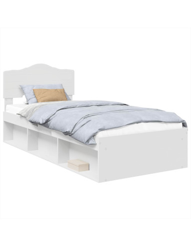 Struttura del letto Bianco 90 x 200 cm Pino massello