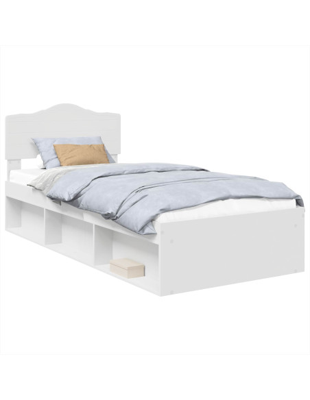 Struttura del letto Bianco 90 x 200 cm Pino massello