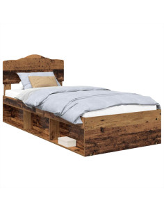 Struttura del letto Legno vecchio 90 x 200 cm Pino massello 2