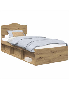 Struttura del letto con testiera Rovere Artigianale 90 x 200 cm 2