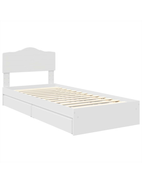 Letto con Contenitore Bianco 90 x 200 cm Legno multistrato