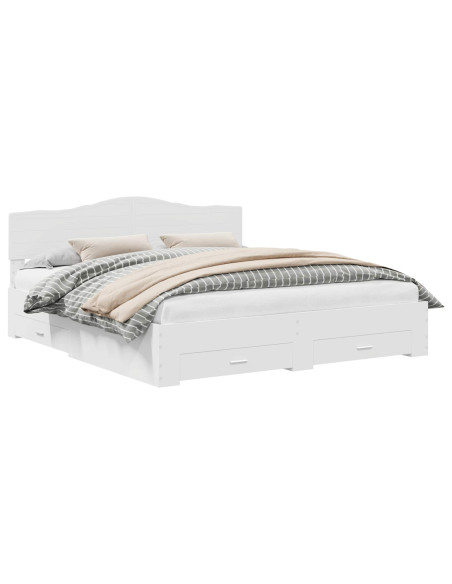 Struttura del letto Bianco 180 x 200 cm Legno multistrato