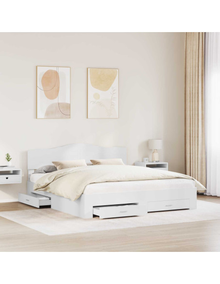 Struttura del letto Bianco 180 x 200 cm Legno multistrato