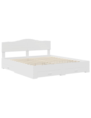 Struttura del letto Bianco 180 x 200 cm Legno multistrato