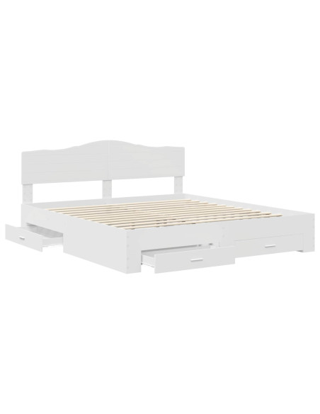 Struttura del letto Bianco 180 x 200 cm Legno multistrato