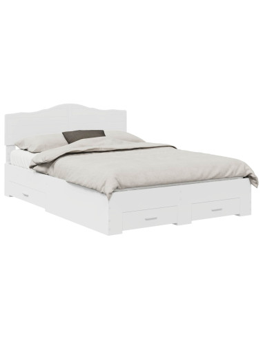 Struttura del letto Bianco 160 x 200 cm Legno multistrato