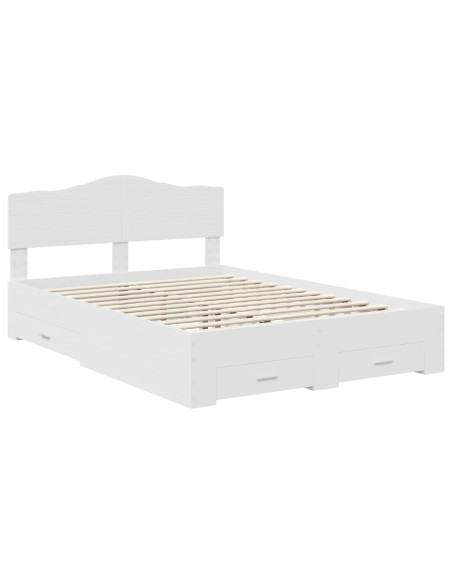 Struttura del letto Bianco 140 x 200 cm Legno multistrato