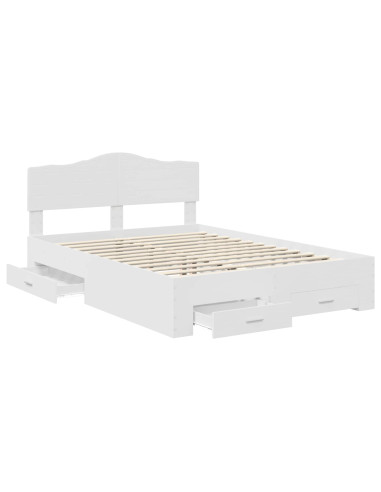 Struttura del letto Bianco 140 x 190 cm Legno multistrato