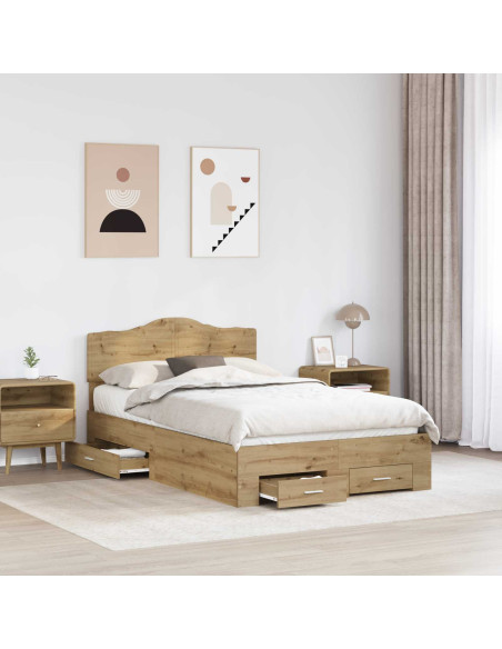 Struttura del letto Rovere artigianale 120 x 190 cm