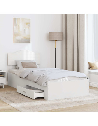 Struttura del letto Bianco 90 x 190 cm Legno multistrato