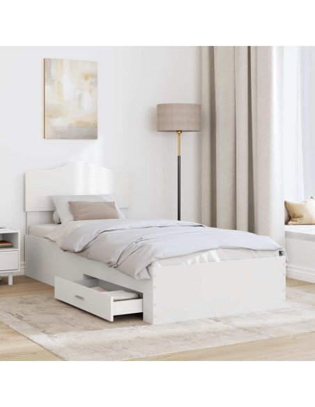 Struttura del letto Bianco 90 x 190 cm Legno multistrato