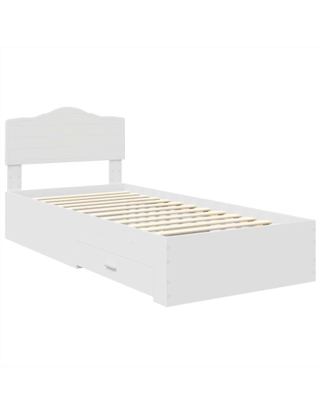 Struttura del letto Bianco 90 x 190 cm Legno multistrato