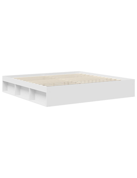 Struttura del letto Bianco 200 x 200 cm Pino massello