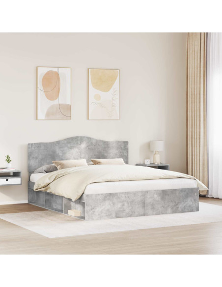 Struttura del letto Calcestruzzo 180 x 200 cm Pino massello