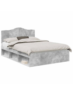 Struttura del letto Calcestruzzo 140 x 190 cm Pino massello 2