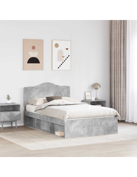 Struttura del letto Calcestruzzo 120 x 200 cm Pino massello