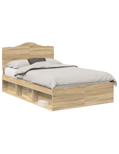 Struttura del letto Sonoma 120 x 190 cm Pino massello 2