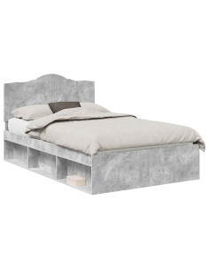 Struttura del letto Calcestruzzo 120 x 190 cm Pino massello 2