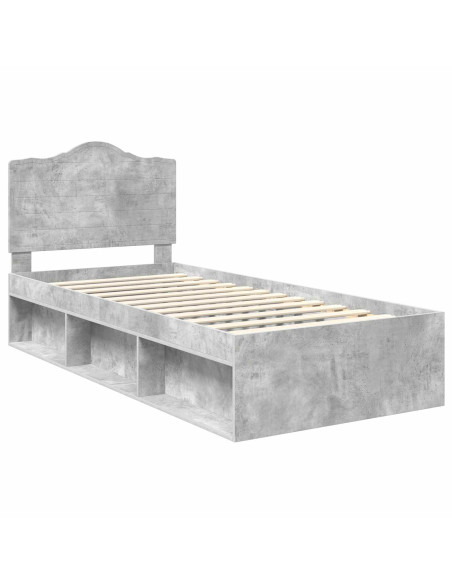 Struttura del letto Calcestruzzo 90 x 200 cm Pino massello