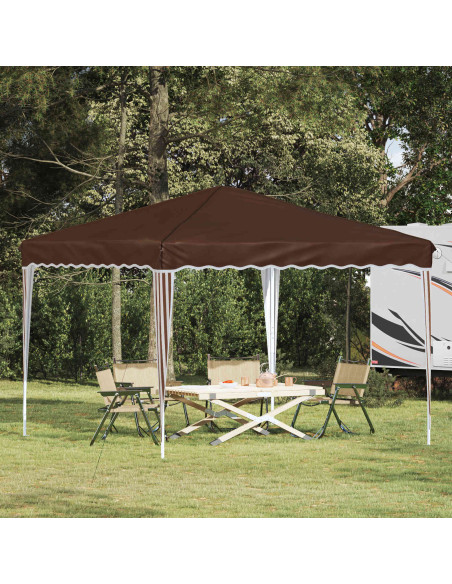 Tenda per feste a pop-up Marrone 288 x 288 x 245 cm