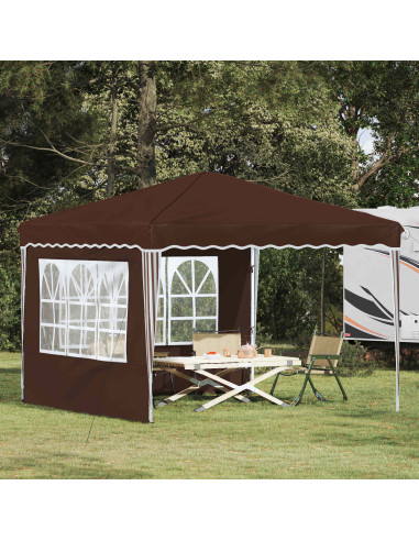 Tenda per feste a pop-up Marrone 288 x 288 x 245 cm