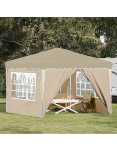 Tenda per feste a pop-up Crema 288 x 288 x 245 cm