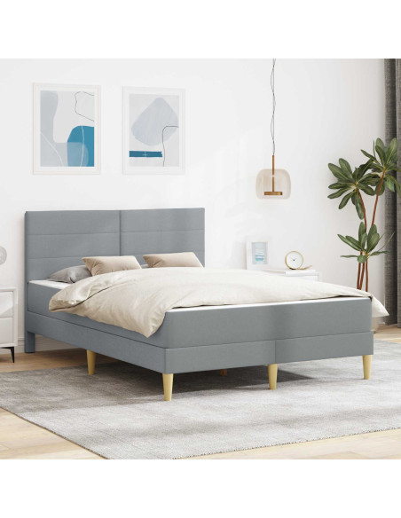 Struttura del letto Grigio chiaro 120 x 190 cm Poliestere