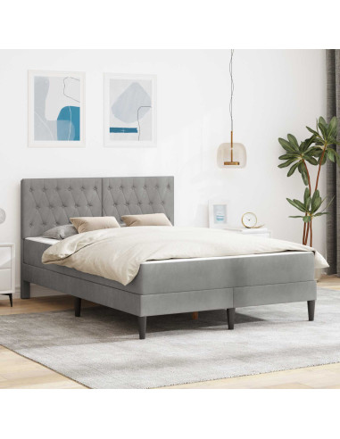 Struttura letto con materasso Grigio chiaro 120 x 200 cm