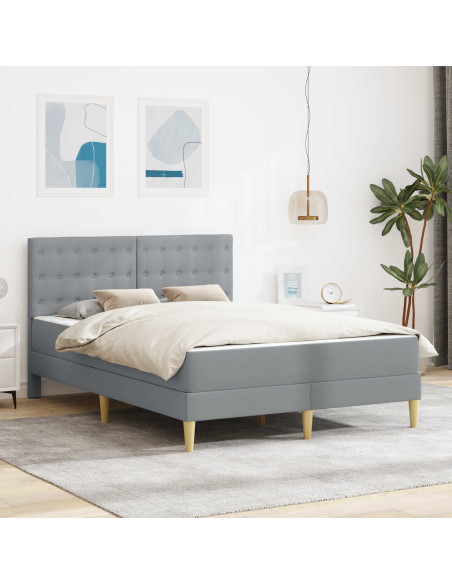 Struttura letto con materasso Grigio chiaro 120 x 190 cm