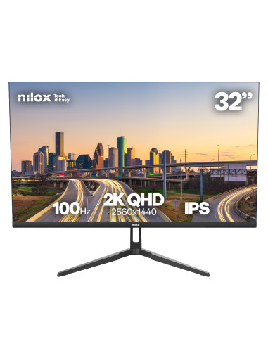 Nilox MONITOR 32 IPS 100 HZ HDMI Y DP Monitor PC 81,3 cm (32") 2560 x 1440 Pixel Quad HD LCD Nero