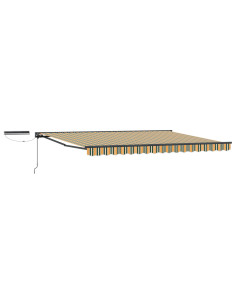 Tettuccio Elettrico Retrattile Verde e Giallo 4,5 × 3,5 m